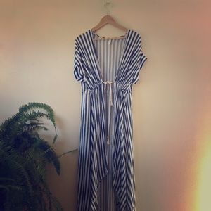 Pink blush duster cardigan